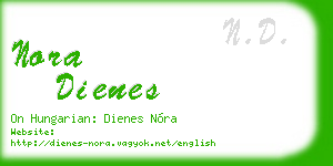 nora dienes business card